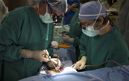 Duke Health doctors performing surgery