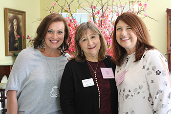Katrina Cooke, Pam Kohl and Rhonda Howell mark the Susan G. Komen award to Duke Cancer Institute