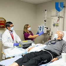 Man receives treatment from Duke doctors.