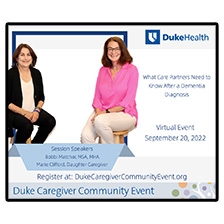 Caregivers Community Event - Bobbi and Marie