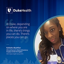 Photo of nurse Kaliedra Bushfan