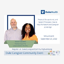 Duke Caregiver Conference  Matthew and LaToya