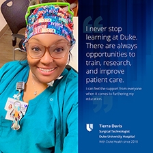Portrait of Tierra in scrubs 