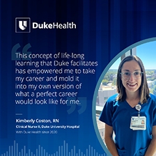 Portrait of nurse Kimberly in scrubs 