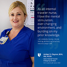 Portrait of Amber Smiling in Blue Scrubs 