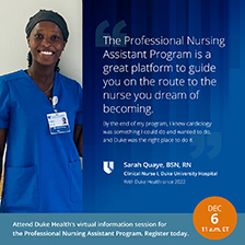 Sarah Smiling in Blue Scrubs 