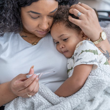 Mom and baby cuddling for IG