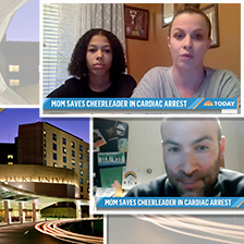Family and physician images with Duke University Hospital graphic