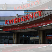 Graphic of the Duke Emergency Department for CBS 17 story about Duke Violence Recovery Program