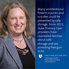 Dr. Kitty O'Hare talking about firearms storage & gun locks