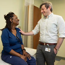 doctor smiling at patient