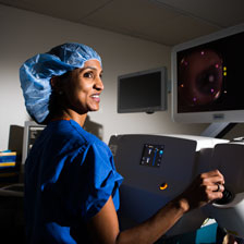 Doctor looking away