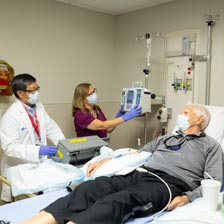 man on hospital bed
