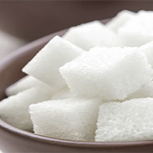 Bowl of sugar cubes