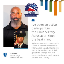Fred Swann in Air Force attire and present day.