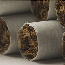 a close up of a stack of cigarettes 
