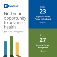 Times for two hiring events Jan. 23, 6-7 p.m., and Feb. 27, 5-6 p.m. 