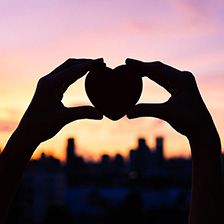 Hand holding heart image