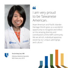 Dr. Lee smiles in a white coat. 