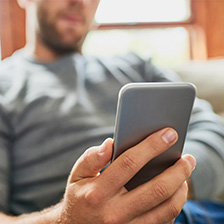 Man looking at phone
