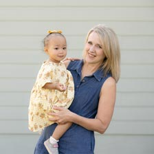 Darla Harvey holds Kara Pace