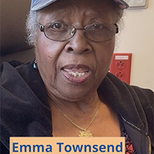 Emma Townsend looks into a camera
