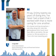 Craig smiles in a short sleeve collared shirt with glasses in the background.