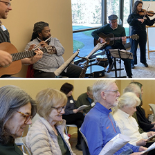Montage image shows musicians and singers