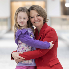 Dr. Pinar Gumus Balikcioglu with patient Adela