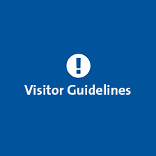 An exclamation point over the words visitor guidelines