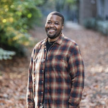 Bryant Grey outside his home in Charlotte, NC