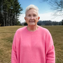 Sharon Davis stands on her property in Galax, VA.