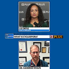Duke Doctor Cameron Wolfe apperars on WNCN Channel 17 plus with Liz Ortiz talking about cyclospora.